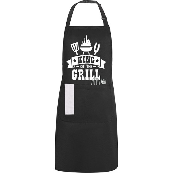 SpicyMedia Funny Grilling Aprons For Men With Pockets, King Of The